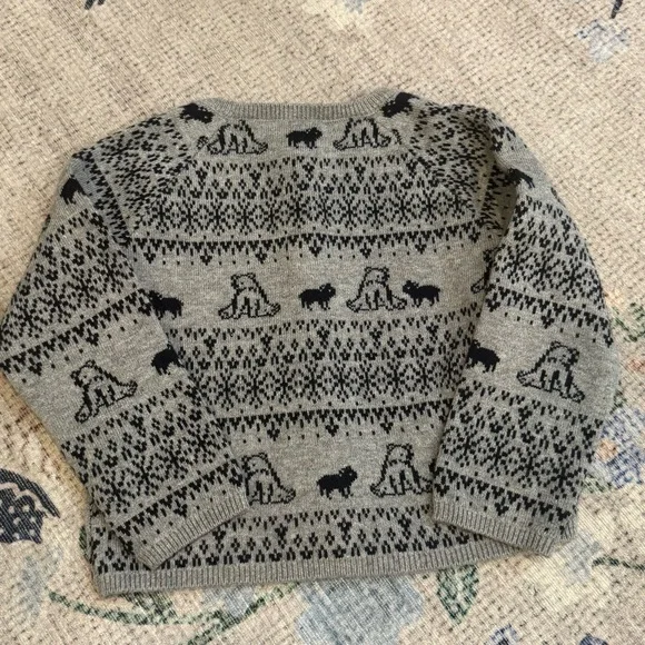 Tartine et Chocolat Gray and Black Patterned Cardigan - Picture 6 of 8